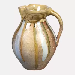 Full image of Pitcher, Thrown and Altered, Stoneware, Glazed